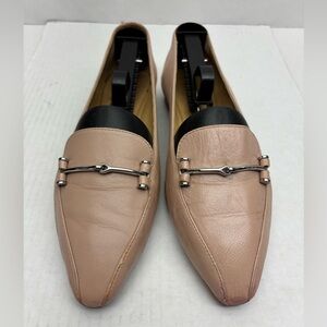 Donatello  Leather Bit Loafers in Nude women’s SZ 37.5, box 31